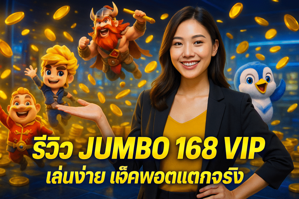 รีวิว JUMBO 168 VIP เล่นง่าย แจ็คพอตแตกจริง