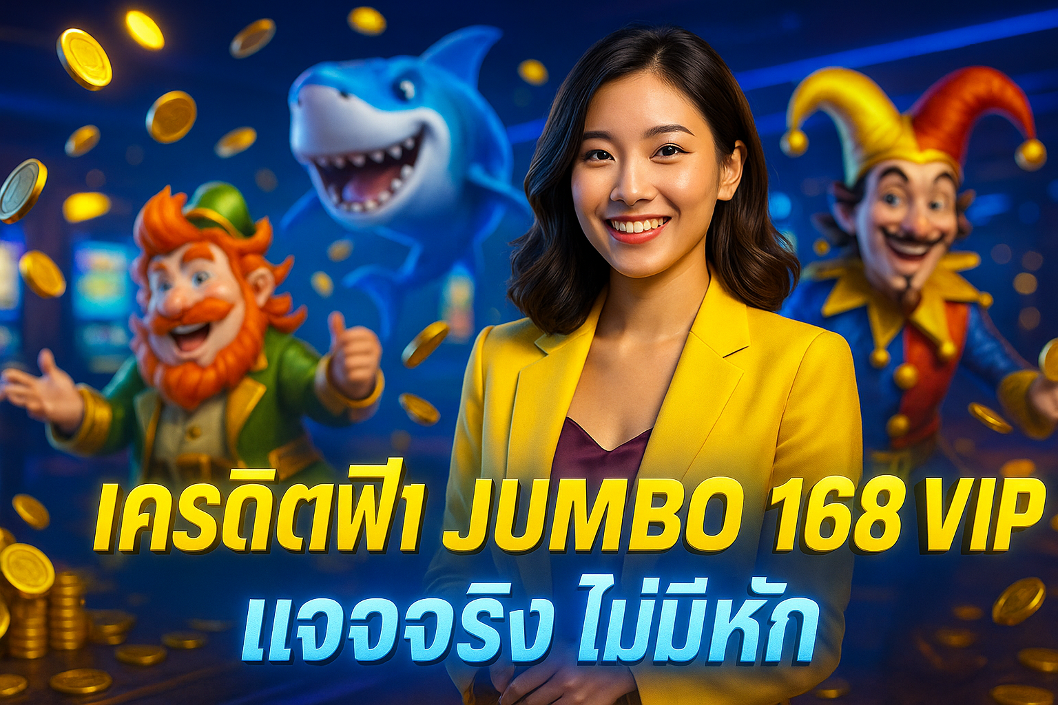 เครดิตฟรี JUMBO 168 VIP แจกจริง ไม่มีหัก